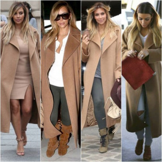 Mốt áo khoác nhàm chán của Kim Kardashian