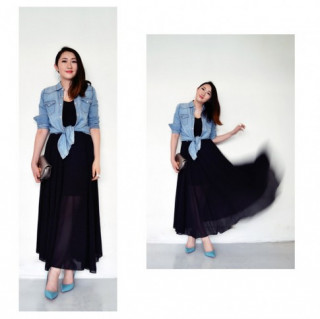 Những cách mặc sơ mi denim đầu thu tuyệt đẹp