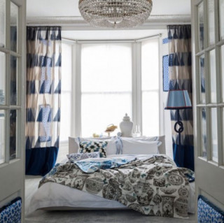 Phòng ngủ mát mắt với sắc xanh