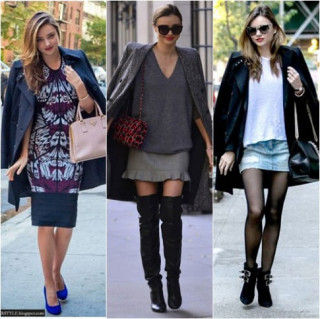 Sao Việt bắt chước style áo khoác của Miranda Kerr