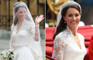 Váy cưới của công nương Kate Middleton bị tố đạo ý tưởng