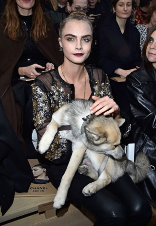 Cara Delevingne mặc xuyên thấu táo bạo xem show Chanel