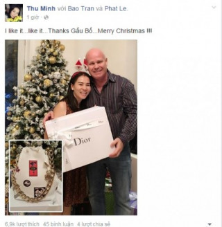 Thu Minh khoe quà Noel xa xỉ của chồng tặng