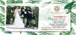 Ưu đãi khủng đầu mùa cưới tại Trống Đồng Wedding Fair 2016.