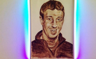 Ảnh chân dung Mark Zuckerberg sơn từ... phân người