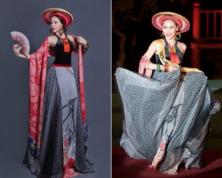 Đối thủ của Lệ Quyên mặc áo lót bằng gáo dừa kỳ lạ