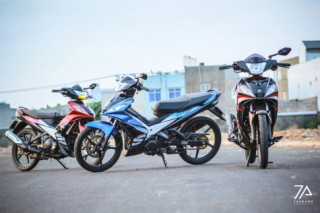 exciter 2010 độ spark . 3 anh em giống nhau.