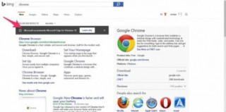 Microsoft cố gắng ngăn người dùng cài Chrome, Firefox