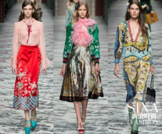 Ảo diệu họa tiết 3D trên váy áo Gucci Xuân Hè 2016