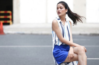 Chà Mi Next Top Model xuống phố với sắc xanh mát mắt