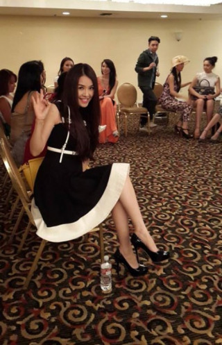 Quế Vân có chồng con vẫn đi thi hoa hậu