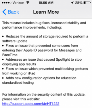 Apple tung iOS 8.1.3: Tăng bộ nhớ thiết bị