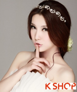 Kiểu tóc cô dâu đẹp mang phong cách Hàn Quốc tươi trẻ 2016