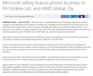 Nhà máy lắp ráp điện thoại Microsoft tại Việt Nam đổi chủ