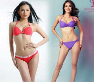 Đọ sắc bikini nóng bỏng của 2 Hoa hậu hoàn vũ Việt Nam