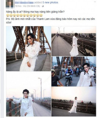 Mạng xã hội “nổi sóng” vì bộ ảnh Thanh Lam thả dáng trên cầu Long Biên