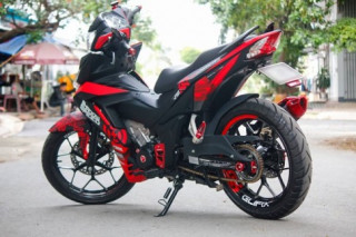 Mất 1 tuần lễ để độ xong chiếc Winner 150 tông đen đỏ