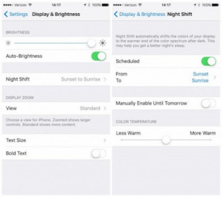 Cách sử dụng tính năng Night Shift trên iOS 9.3