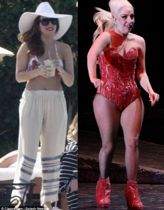 Lady Gaga mặc buồn cười đi dạo biển