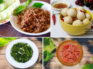20/10, đãi chị em mâm cơm chiều giản dị với thịt chưng mắm tép và dưa cà