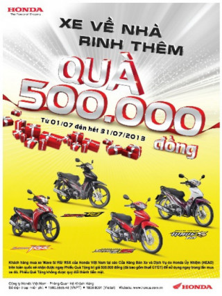  Honda VN dành 18,5 tỷ đồng ưu đãi khách mua xe  