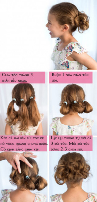 5 kiểu tóc dễ thương mà dễ làm cho bé gái tung tăng chơi Tết