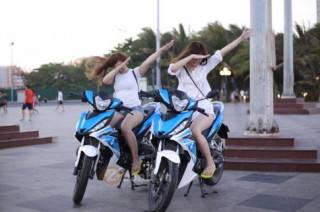 Bộ đôi Winner 150 so dáng cùng hotgirl siêu dễ thương ở Vũng Tàu
