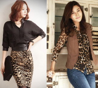 Đẹp tới công sở cùng họa tiết da báo