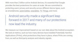 Google: Android giờ đây đã an toàn ‘bằng với đối thủ’