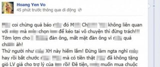 Hoàng Yến phẫn nộ vì bị tố moi tiền đại gia