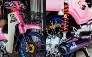 Honda Cub Fi độ kiểng với bộ cánh sắc hồng ‘ tự tin khoe cá tính ’