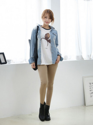Mùa đông không lạnh với sơ mi jean