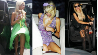 Paris Hilton “thích” lộ hàng trên xe