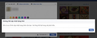 Tin nóng: Người dùng không đăng được status lên Facebook trong sáng ngày 12/04
