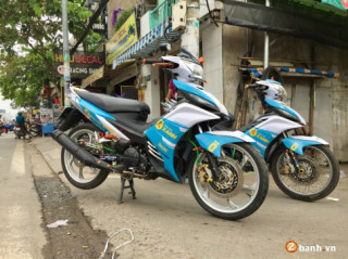 Cặp đôi Exciter 135 độ tem ‘Điện Máy Xanh’ bức phá phong cách tại Sài Gòn
