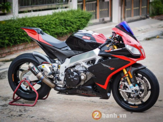 Aprilia RSV4 đỏ đen nâng cấp nhẹ cùng loạt đồ chơi