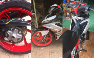 Exciter 135 độ kinh dị với dàn chân một gắp đầy táo bạo