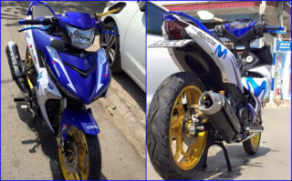 Exciter 150 độ nhẹ đón tết với bộ cánh Movistar của biker Đồng Nai