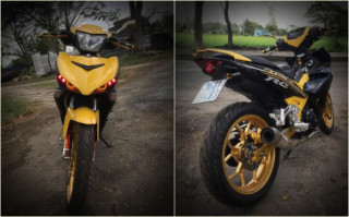Exciter 150 độ tăng động nhẹ với khối đồ chơi tone vàng của biker Tây Ninh