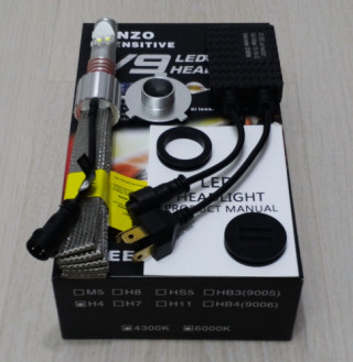 Chân H4 - Dual color - 01 Bóng đèn Led cho xe Exciter Cree KENZO V9