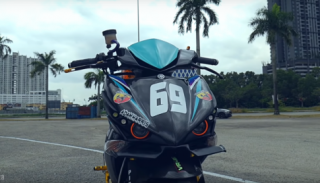 Exciter 150 độ siêu đỉnh với dàn chân Ducati Hypermotard từ nước bạn