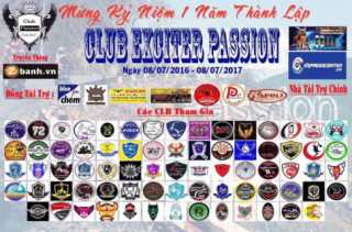 Hàng trăm xe Exciter đổ về mừng Club Exciter Passion tròn I tuổi