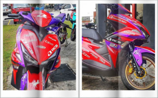 Ngắm nhìn NVX 155 độ full dàn đồ chơi Racingboy thần thánh