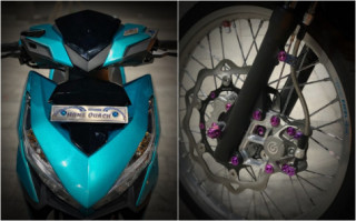 Vario 150 độ dàn chân mỏng manh đầy gợi cảm rực sáng trong đêm