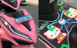 Vario 150 độ đốn tim chị em phụ nữ với phong cách Hello Kitty