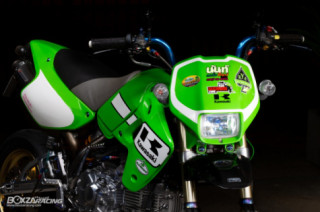 Kawasaki KSR 110 độ: quái vật xanh với đôi chân khổng lồ đầy kinh dị