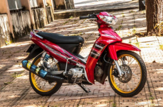 Sirius 110 dọn phong cách Spark Nano với tông màu full đỏ cực ngầu