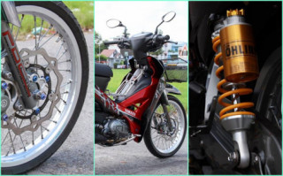 Sirius 110 độ nhẹ nhàng với nhiều đồ chơi kiểng của biker Bình Phước