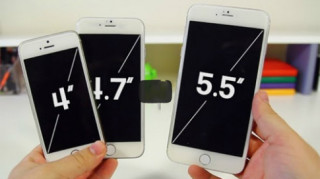 iPhone 6 màn hình 4,7 và 5,5 inch đọ dáng smartphone khác