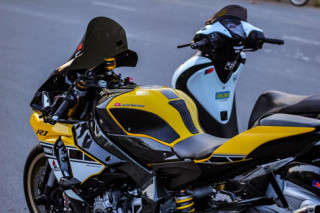 Sh 150 phiên bản Ý đỉnh đạt khoe dáng bên chú siêu xe R1